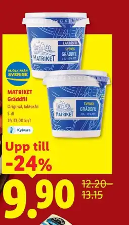 Lidl MATRIKET Gräddfil erbjuda