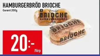 Matdax Garant Hamburgerbröd brioche erbjuda