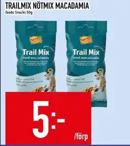 Matdax Trailmix nötmix macadamia erbjuda