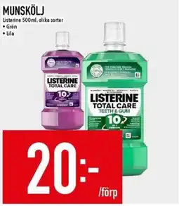 Matdax Listerine Munskölj erbjuda