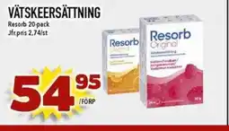 Matdax Resorb Vätskeersättning erbjuda