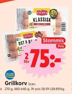 ICA Nära Scan Grillkorv erbjuda