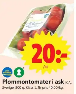 ICA Nära ICA Plommontomater i ask erbjuda