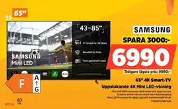 Power Samsung 65" 4K Smart-TV Uppslukande 4K Mini LED-visning erbjuda