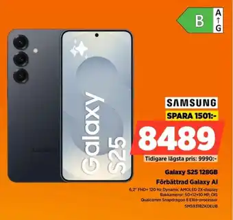 Power Samsung Galaxy S25 128GB Förbättrad Galaxy Al erbjuda