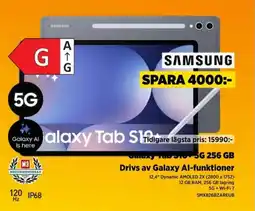 Power Samsung Galaxy Tab S10 SG 256 GB Drivs av Galaxy Al-funktioner erbjuda