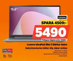 Power Lenovo IdeaPad Slim 3 Bärbar dator Sekretesslucka håller dig säker online erbjuda