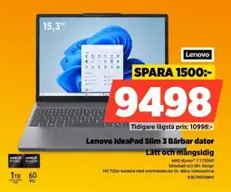 Power Lenovo IdeaPad Slim 3 Bärbar dator Lätt och mångsidig erbjuda