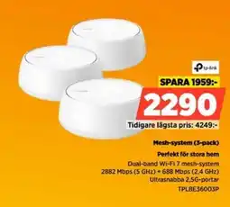 Power Tp-link Mesh-system (3-pack) Perfekt för stora hem erbjuda