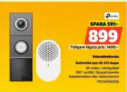 Power Tp-link Videodörrklocka Batteritid upp till 210 dagar erbjuda