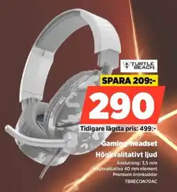 Power Turtle Beach Gaming headset Högkvalitativt ljud erbjuda