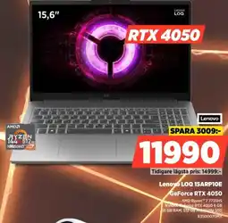 Power Lenovo LOQ 15ARP10E GeForce RTX 4050 erbjuda