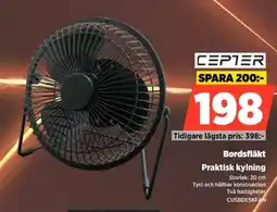 Power Cepter Bordsfläkt Praktisk kylning erbjuda