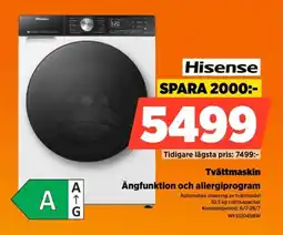 Power Hisense Tvättmaskin Angfunktion och allergiprogram erbjuda
