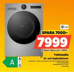 Power Lg Tvättmaskin Al- och ångfunktioner erbjuda