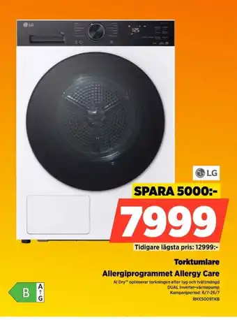 Power Lg Torktumlare Allergiprogrammet Allergy Care erbjuda
