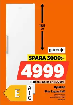 Power Gorenje Kylskåp Stor kapacitet! erbjuda