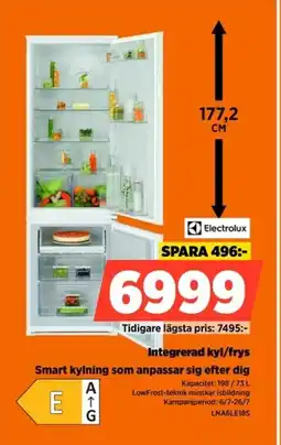 Power Electrolux Integrerad kyl/frys Smart kylning som anpassar sig efter dig erbjuda