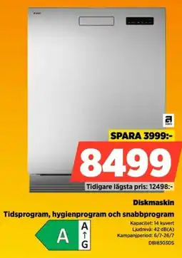 Power Diskmaskin Tidsprogram, hygienprogram och snabbprogram erbjuda