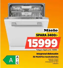 Power Miele Integrerad diskmaskin 3D MultiFlex-bestickbricka erbjuda