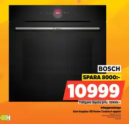 Power Bosch Inbyggnadsugn Kan kopplas till Home Connect-appen erbjuda