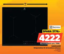 Power Electrolux Induktionshäll Bridgefunktion för att kombinera kokzoner erbjuda