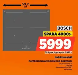 Power Bosch Induktionshäll Kombinerbara CombiZone-kokzoner erbjuda