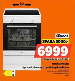 Power Gram Induktionsspis Ugn med pizza- och upptiningsfunktioner erbjuda