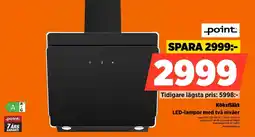 Power Point Köksfläkt LED-lampor med två nivåer erbjuda