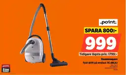 Power Point Dammsugare Tyst drift på endast 76 dB(A) erbjuda
