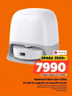 Power Roborock Q Revo Curv 2 Flow 20 000 Pa sugkraft och trasselfri borste erbjuda