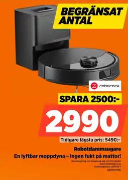 Power Roborock Robotdammsugare En lyftbar moppdyna - ingen fukt på mattor! erbjuda
