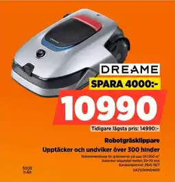 Power Dreame Robotgräsklippare Upptäcker och undviker över 300 hinder erbjuda