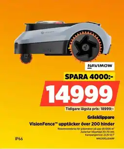 Power Navimow Gräsklippare VisionFence™ upptäcker över 200 hinder erbjuda