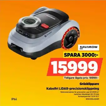 Power Navimow Gräsklippare Kabelfri LiDAR-precisionsklippning erbjuda