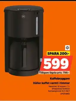 Power Kaffebryggare Håller kaffet varmt i timmar erbjuda