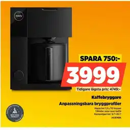 Power Kaffebryggare Anpassningsbara bryggprofiler erbjuda