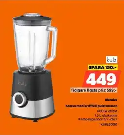 Power Kulz Blender Krossa med kraftfull pulsfunktion erbjuda