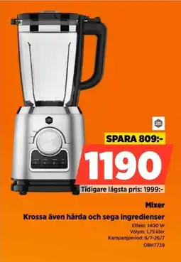 Power Mixer Krossa även hårda och sega ingredienser erbjuda
