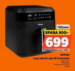Power Tristar Airfryer Laga mat för upp till 9 personer erbjuda