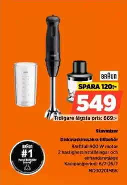 Power Braun Stavmixer Diskmaskinssäkra tillbehör erbjuda