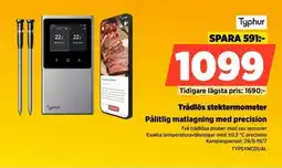 Power Typhur Trådlös stektermometer Pålitlig matlagning med precision erbjuda