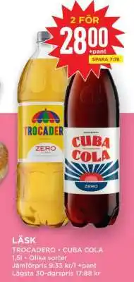 Willys LÄSK Trocadero, Cuba Cola erbjuda