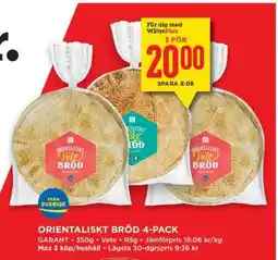 Willys ORIENTALISKT BRÖD 4-PACK erbjuda