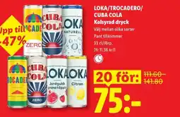 Lidl LOKA/TROCADERO/CUBA COLA erbjuda