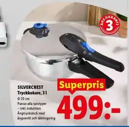 Lidl SILVERCREST Tryckkokare, 3 l erbjuda