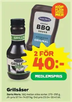 Stora Coop Grillsåser erbjuda