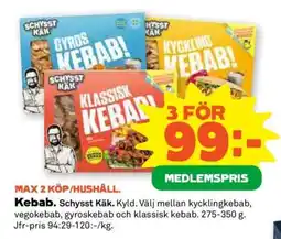 Stora Coop Kebab Schysst käk erbjuda