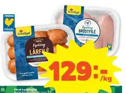 Stora Coop Kronfågel Kyckling LÅRFILÉ erbjuda