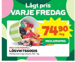 Stora Coop Lösviktsgodis erbjuda